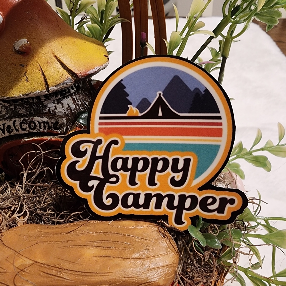 7/$15 Cute Camping Waterproof Durable Sticker